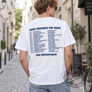 Make Weekdays Fun Again CUSA Football Schedule 2026 T-Shirt