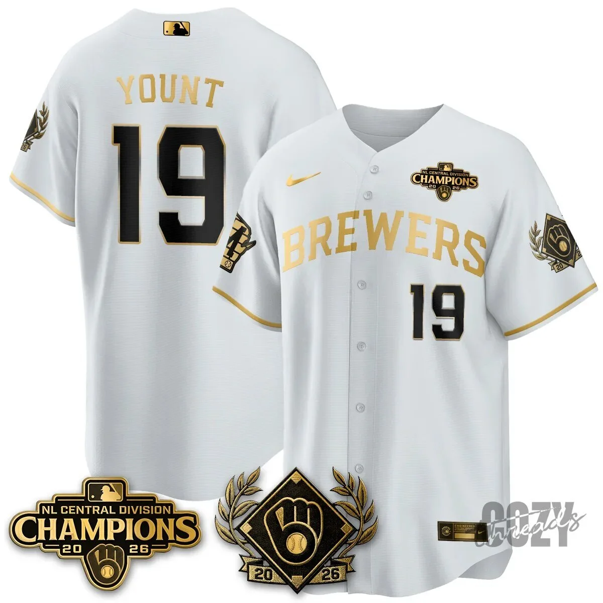Baseball Jersey for Milwaukee Brewers: 2026 NL Central Division Champions Edition