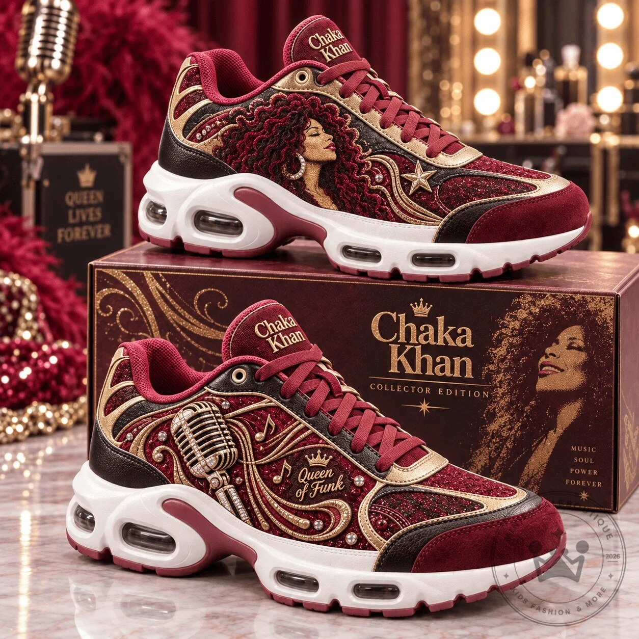 Chaka Khan Queen of Funk Music Soul Power Forever Sneakers