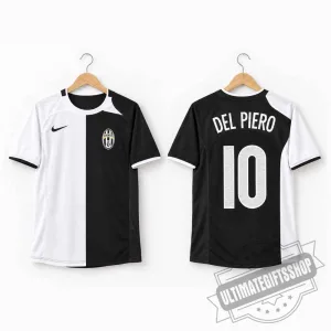 Juventus Del Piero #10 Half and Half Retro Soccer Jersey 3 Juventus Del Piero #10 Half and Half Retro Soccer Jersey
