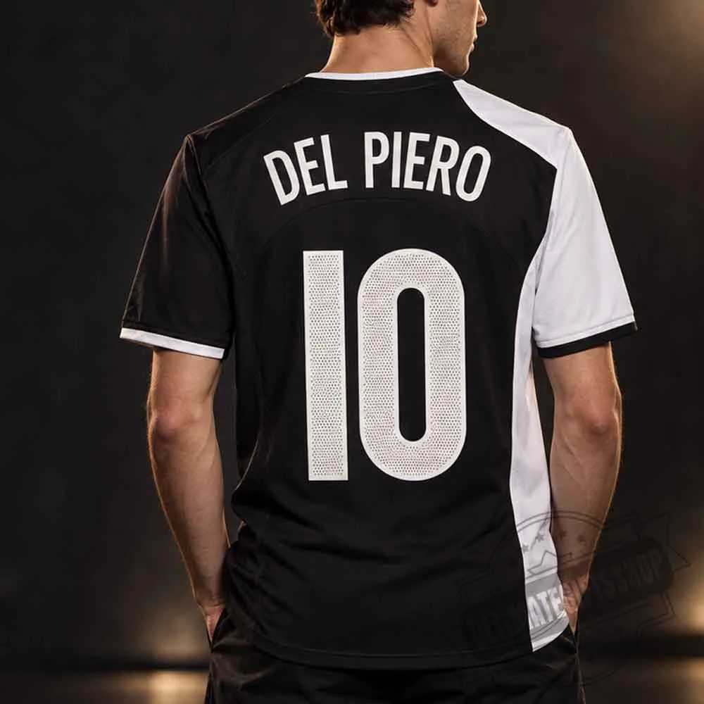 Juventus Del Piero #10 Half and Half Retro Soccer Jersey (3) Juventus Del Piero #10 Half and Half Retro Soccer Jersey – image 3 of 3