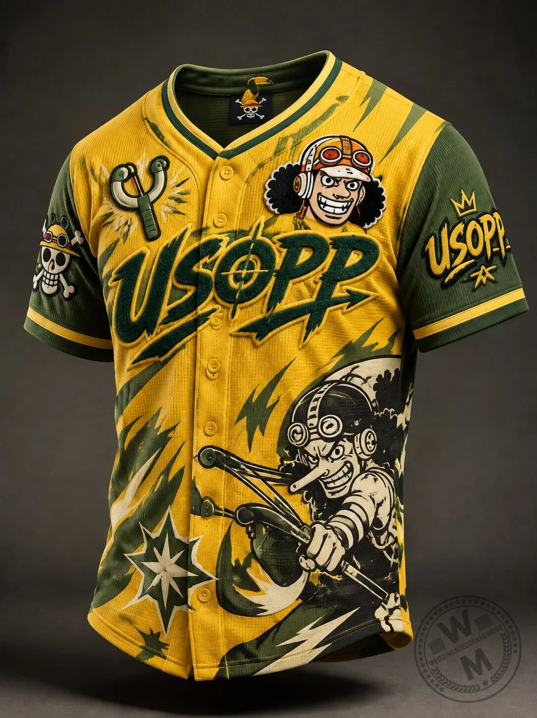 One Piece Usopp Anime Character Baseball Jersey