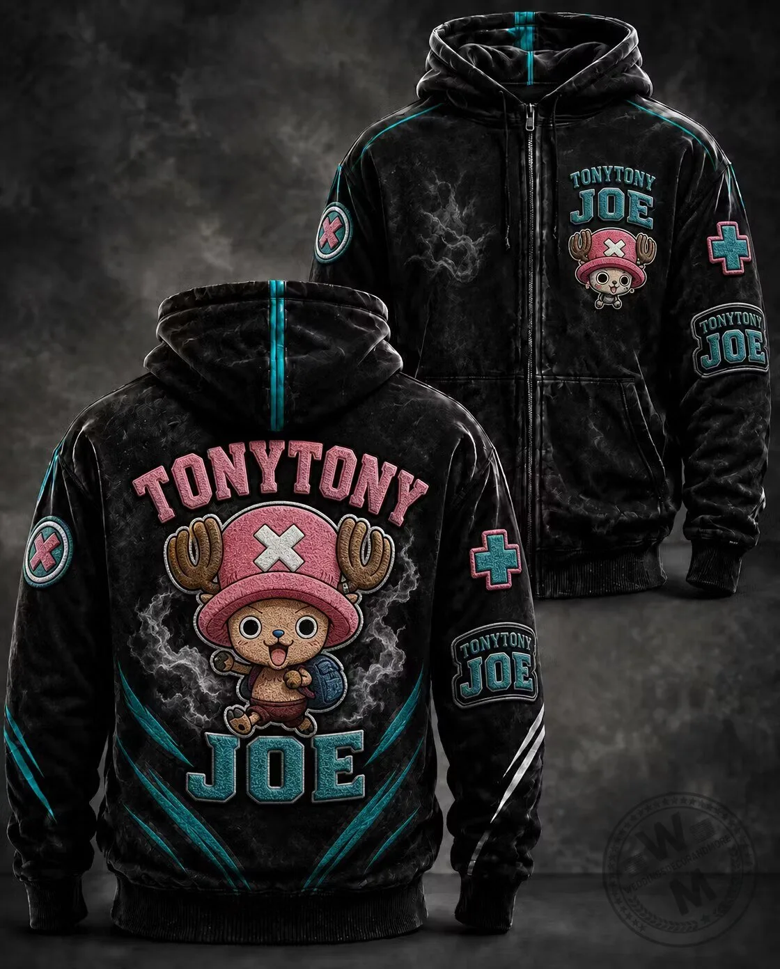 Tony Tony Chopper One Piece Anime Full-Zip Hoodie