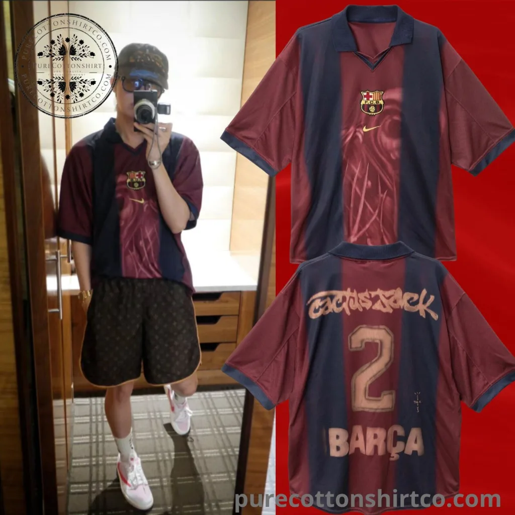 BTS J-HOPE Travis Scott x Nike x FC Barcelona Retro V-neck Polo Jersey BTS J-HOPE Travis Scott x Nike x FC Barcelona Retro V-neck Polo Jersey