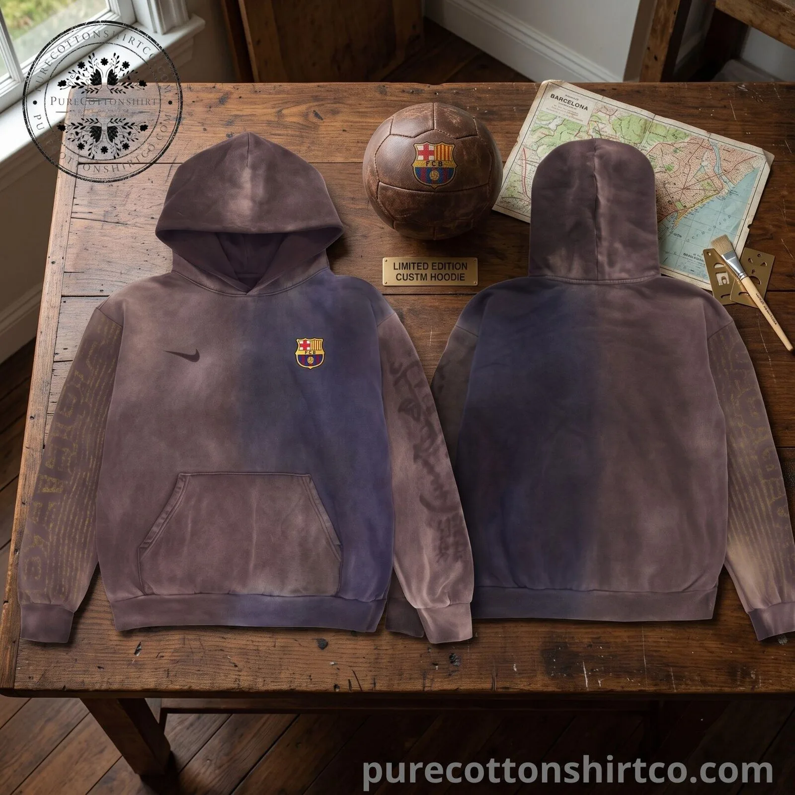 Travis Scott x FC Barcelona Washed Spray Logo Shirt Hoodie 5 Travis Scott x FC Barcelona Washed Spray Logo Shirt Hoodie