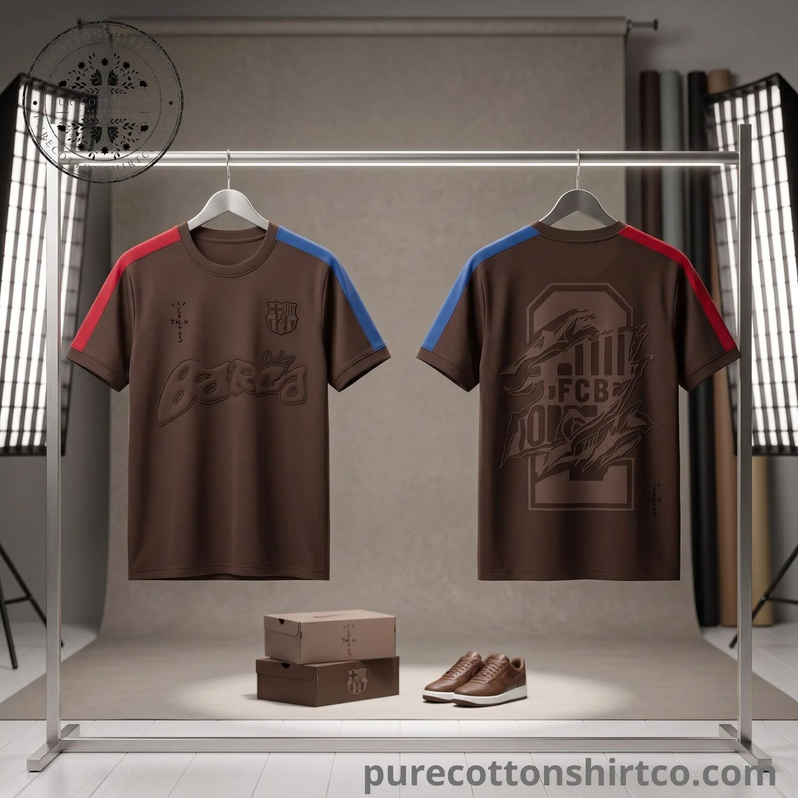 Travis Scott x Nike x FC Barcelona Retro Soccer Jersey 4 Travis Scott x Nike x FC Barcelona Retro Soccer Jersey