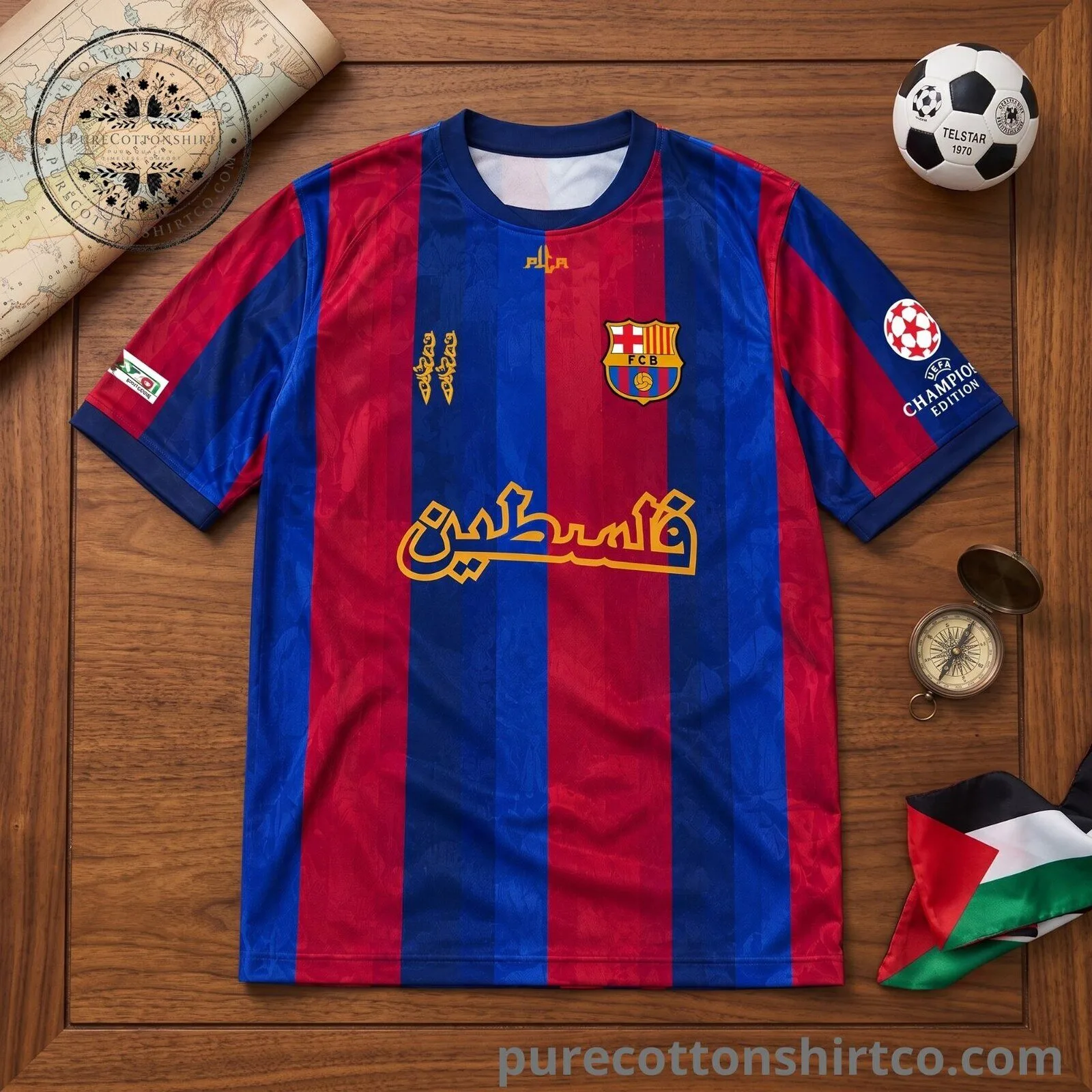 Barcelona Palestine Edition Soccer Jersey 4 Barcelona Palestine Edition Soccer Jersey