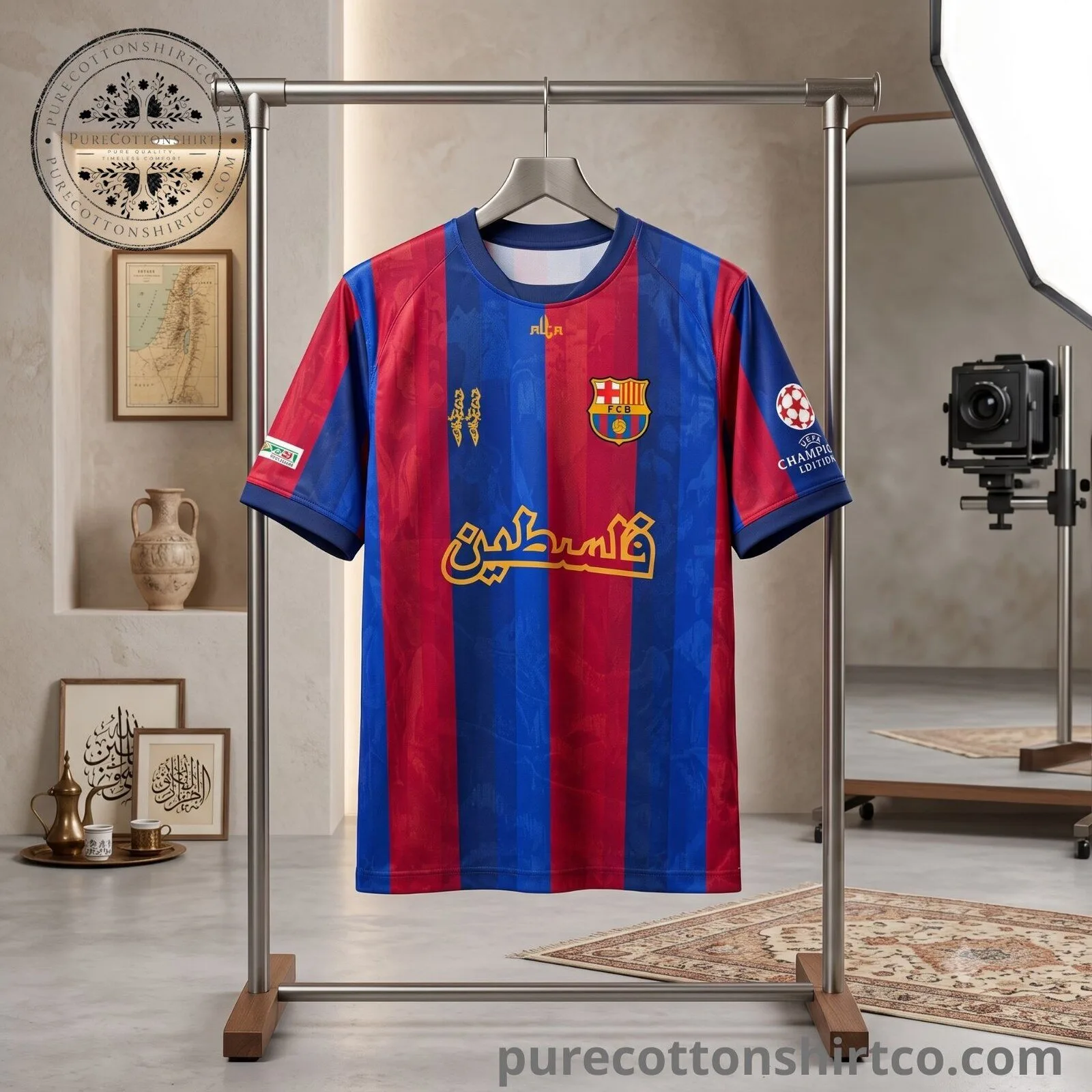 Barcelona Palestine Edition Soccer Jersey 5 Barcelona Palestine Edition Soccer Jersey