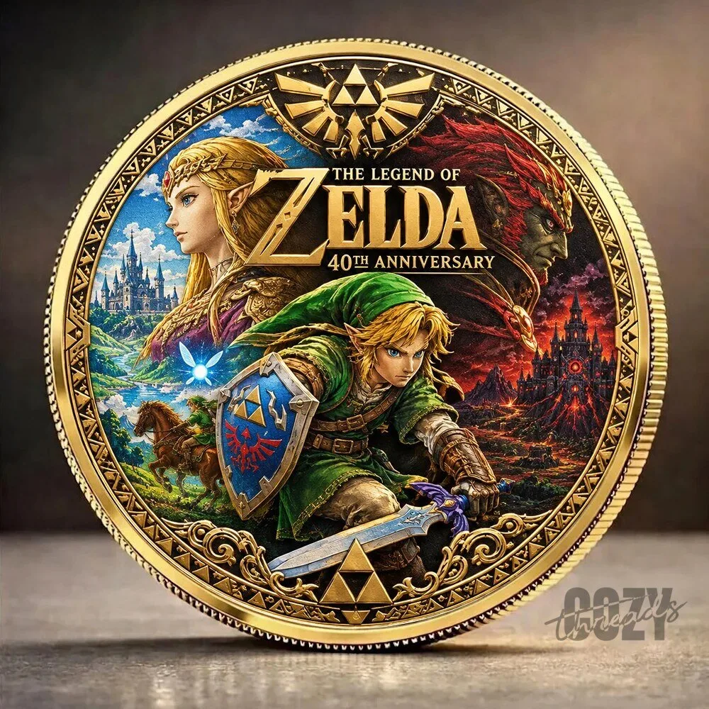 40th Anniversary Gold Plated Coin Commemorating The Legend of Zelda