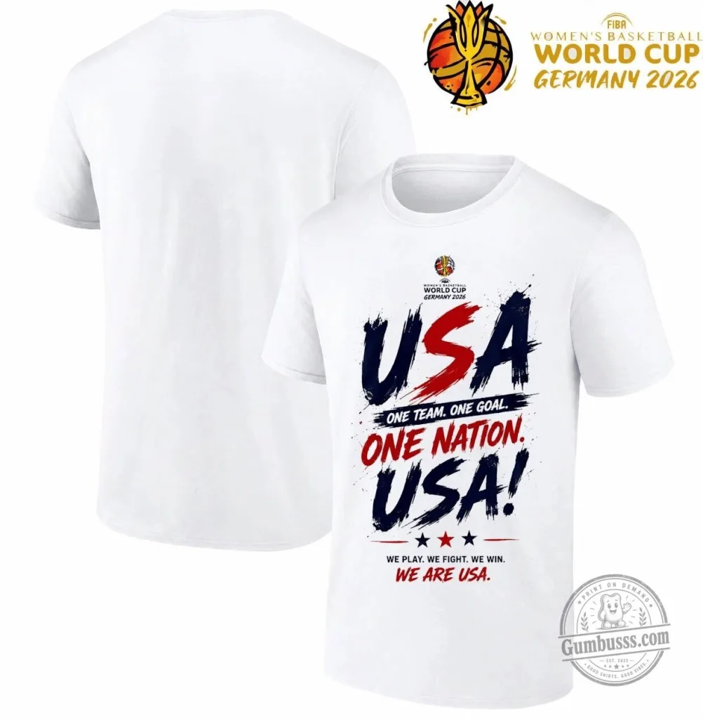 FIBA Women's Basketball World Cup Germany 2026 USA One Nation T-Shirt