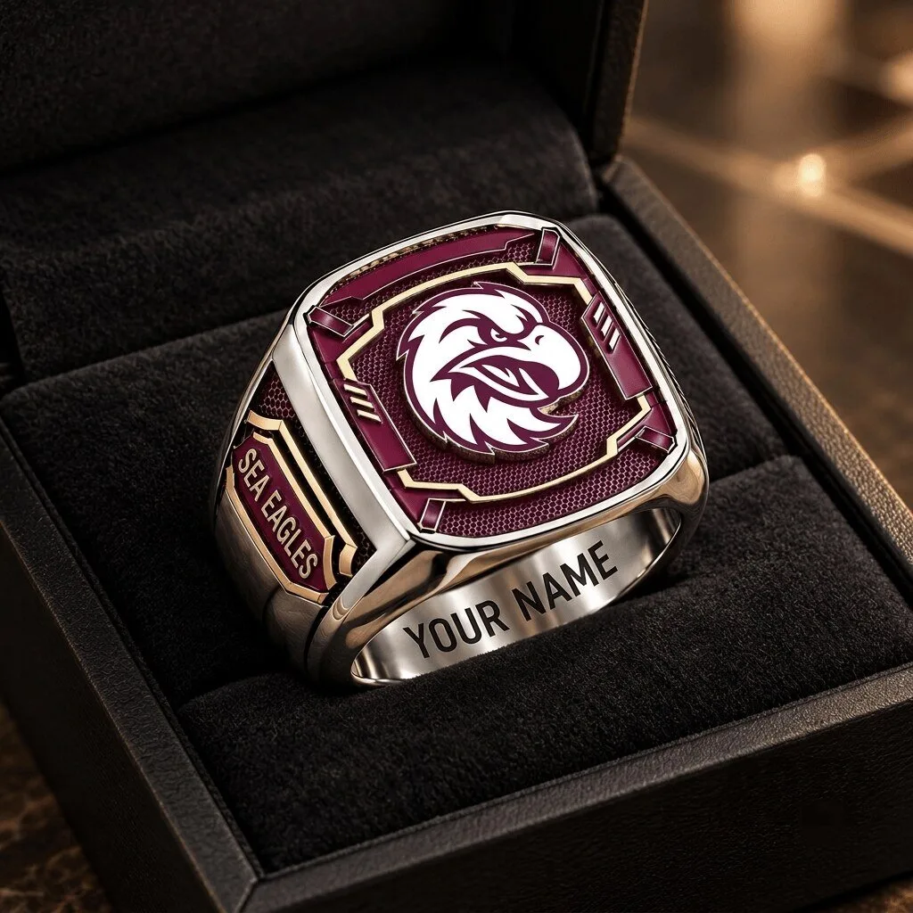Manly Warringah Sea Eagles National Rugby League Custom Fan Ring