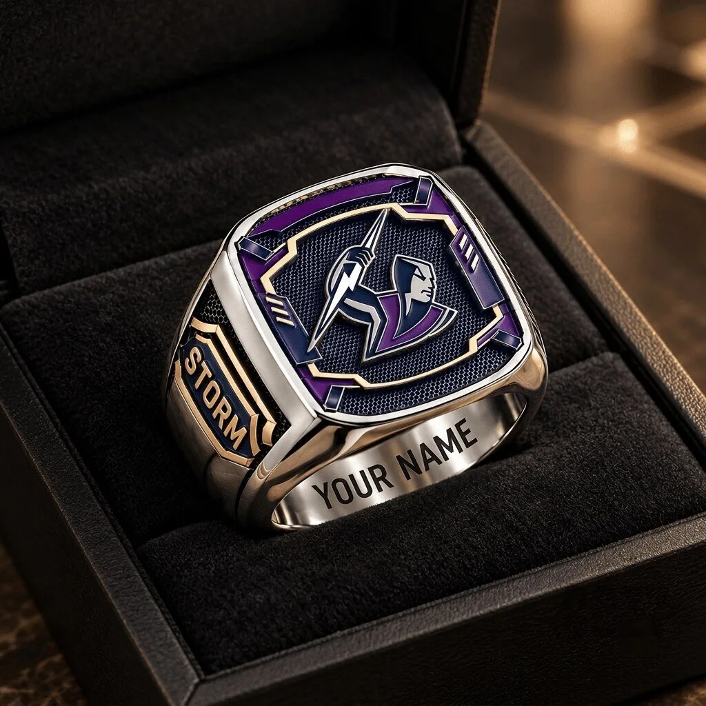 Melbourne Storm National Rugby League Custom Fan Championship Ring