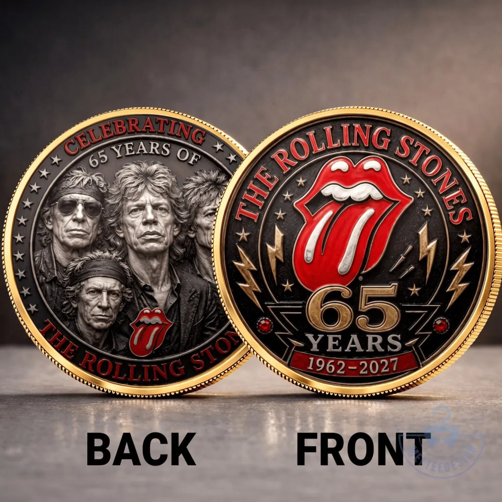 The Rolling Stones 65th Anniversary Commemorative Coin The Rolling Stones 65th Anniversary Commemorative Coin