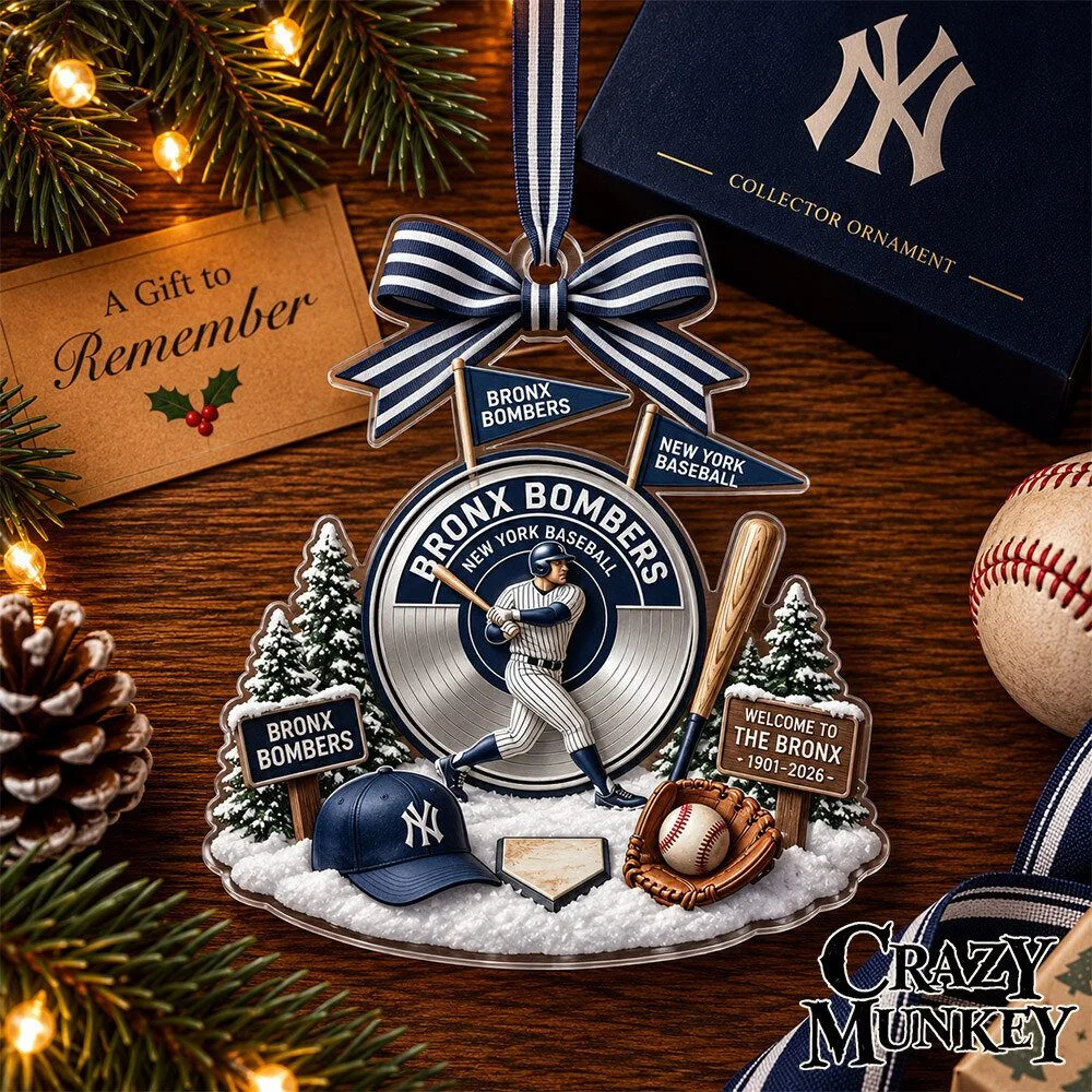 New York Yankees Bronx Bombers Concept Fan Acrylic Ornament | Home Decor 1 New York Yankees Bronx Bombers Concept Fan Acrylic Ornament | Home Decor