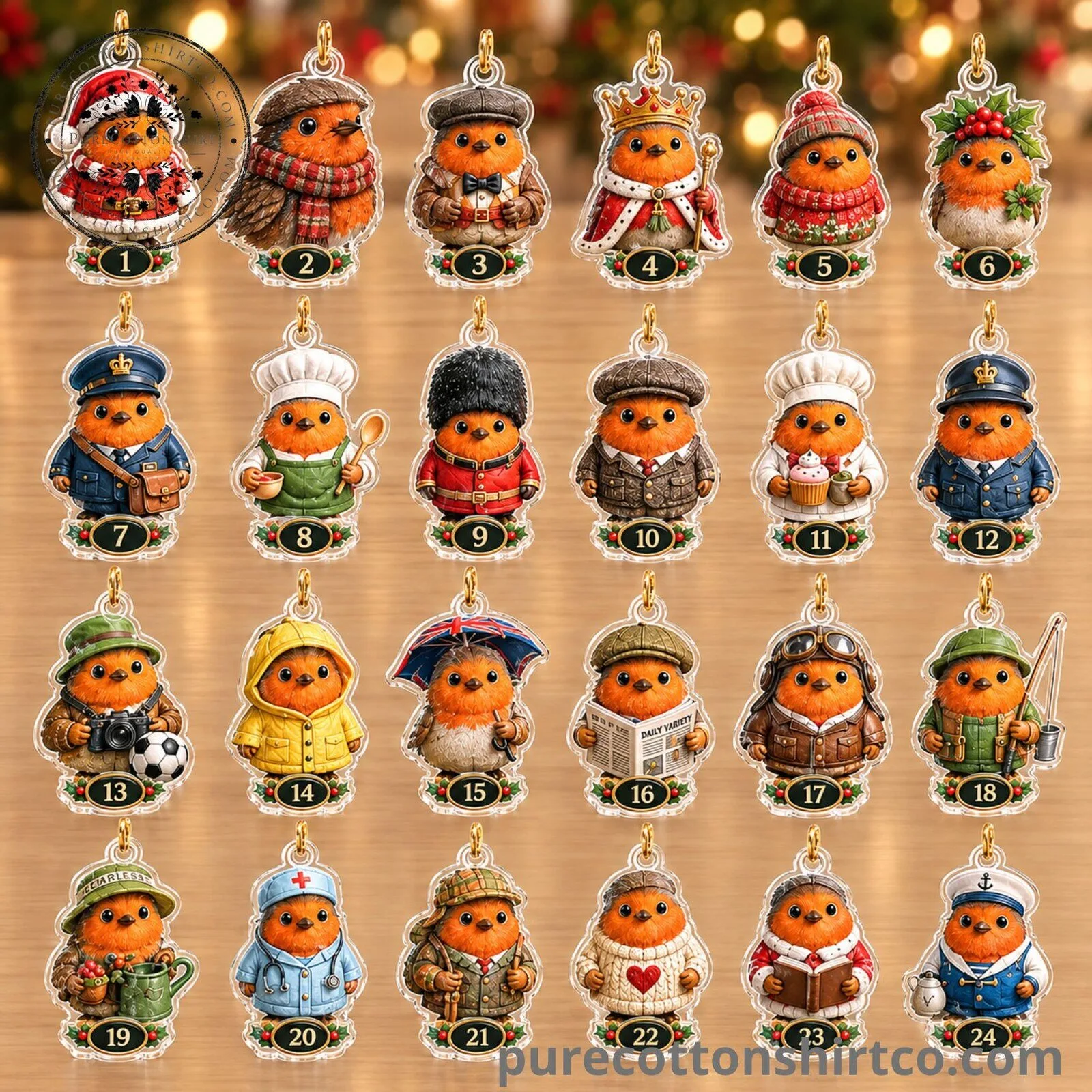 Robin Redbreast Christmas Advent Calendar 2026 - Vintage Bird Lover Countdown Box 4 Robin Redbreast Christmas Advent Calendar 2026 - Vintage Bird Lover Countdown Box