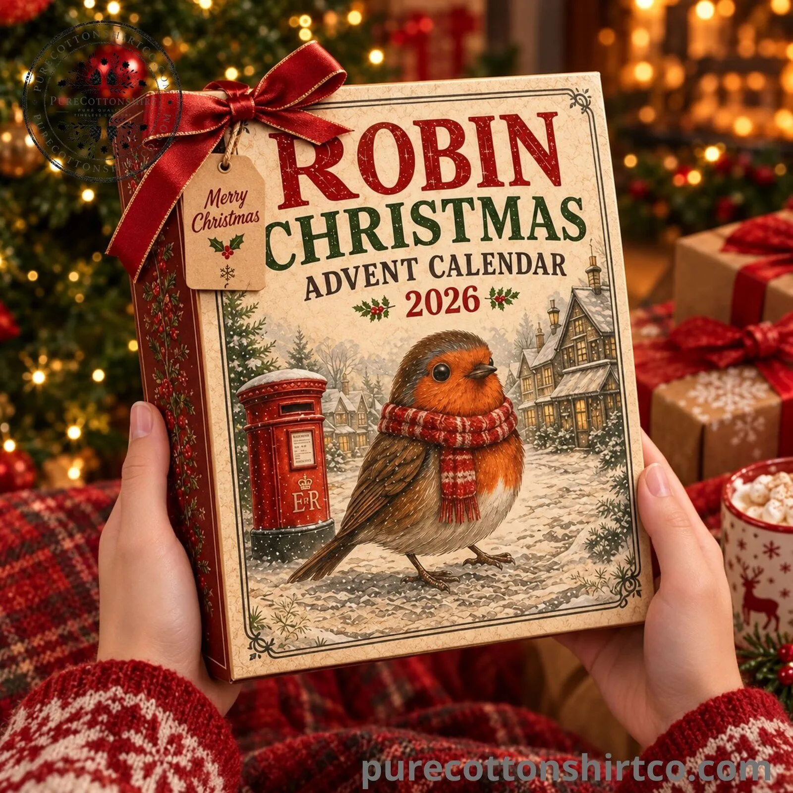 Robin Redbreast Christmas Advent Calendar 2026 - Vintage Bird Lover Countdown Box 5 Robin Redbreast Christmas Advent Calendar 2026 - Vintage Bird Lover Countdown Box