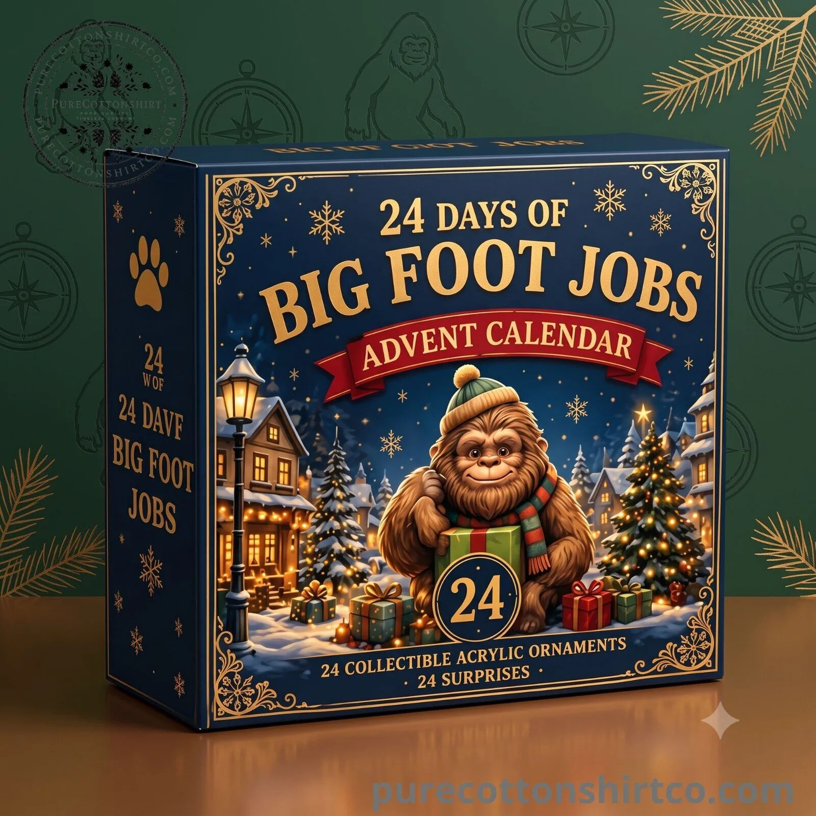 Bigfoot Jobs Christmas Advent Calendar - 24 Days 2D Flat Acrylic Ornaments Countdown Box 5 Bigfoot Jobs Christmas Advent Calendar - 24 Days 2D Flat Acrylic Ornaments Countdown Box