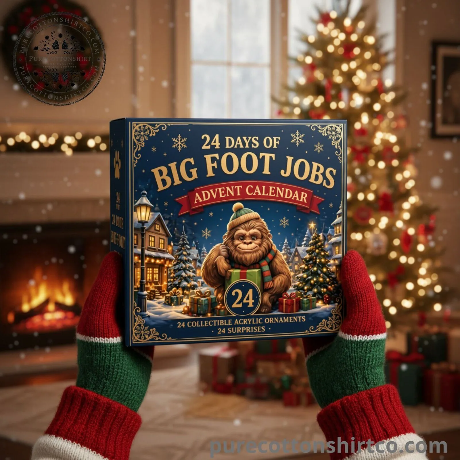 Bigfoot Jobs Christmas Advent Calendar - 24 Days 2D Flat Acrylic Ornaments Countdown Box 6 Bigfoot Jobs Christmas Advent Calendar - 24 Days 2D Flat Acrylic Ornaments Countdown Box