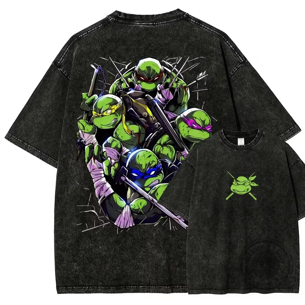 Teenage Mutant Ninja Turtles Washed Black Graphic T-Shirt 1 Teenage Mutant Ninja Turtles Washed Black Graphic T-Shirt