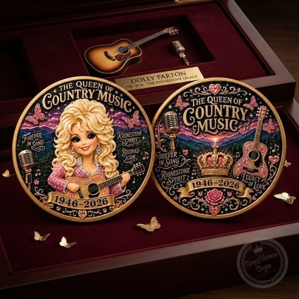Dolly Parton Queen of Country Music Commemorative Coin - Rhinestone Legacy Collectible Gift Dolly Parton Queen of Country Music Commemorative Coin - Rhinestone Legacy Collectible Gift