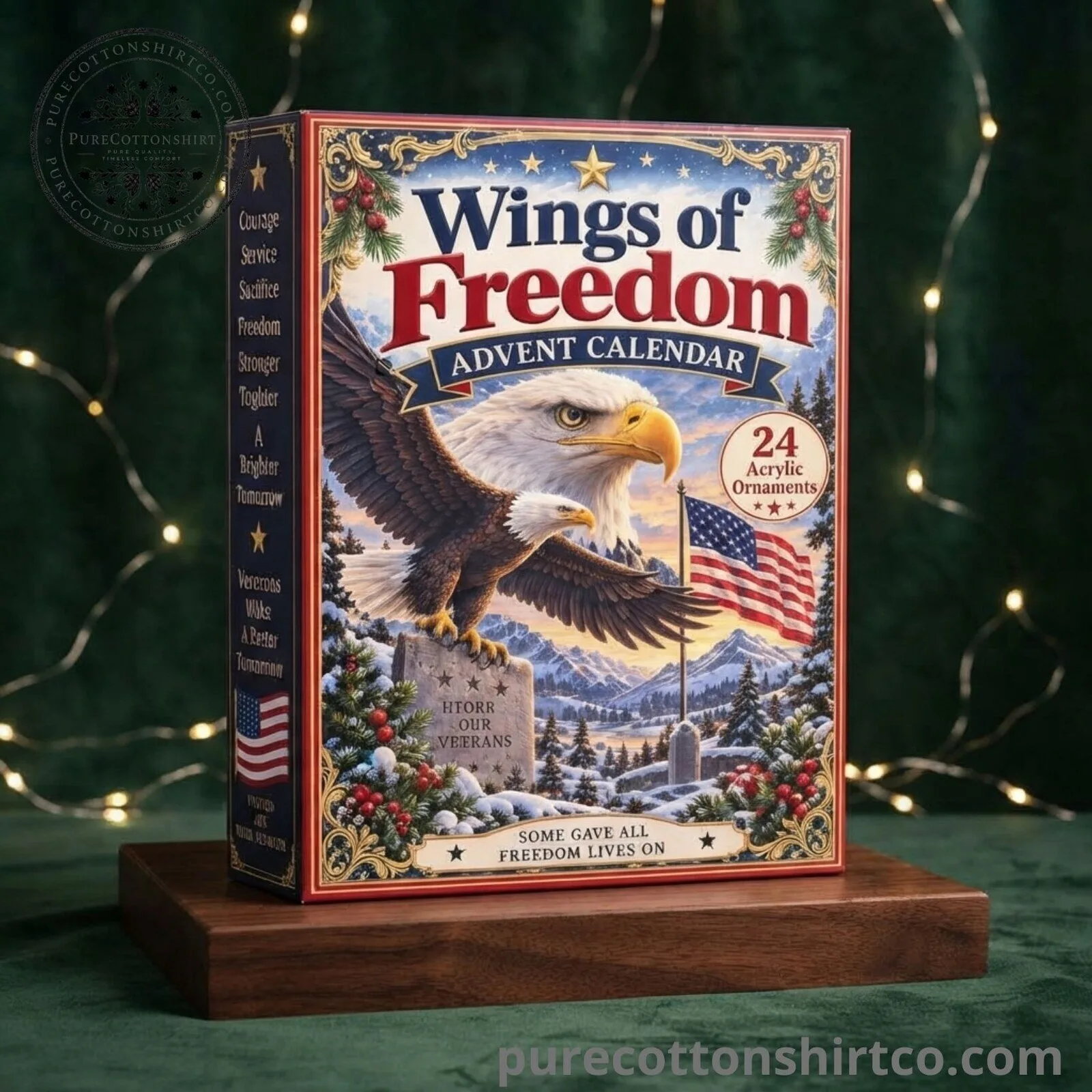 Wings of Freedom Christmas Advent Calendar - 24 Days 2D Flat Acrylic Ornaments Countdown Box 5 Wings of Freedom Christmas Advent Calendar - 24 Days 2D Flat Acrylic Ornaments Countdown Box