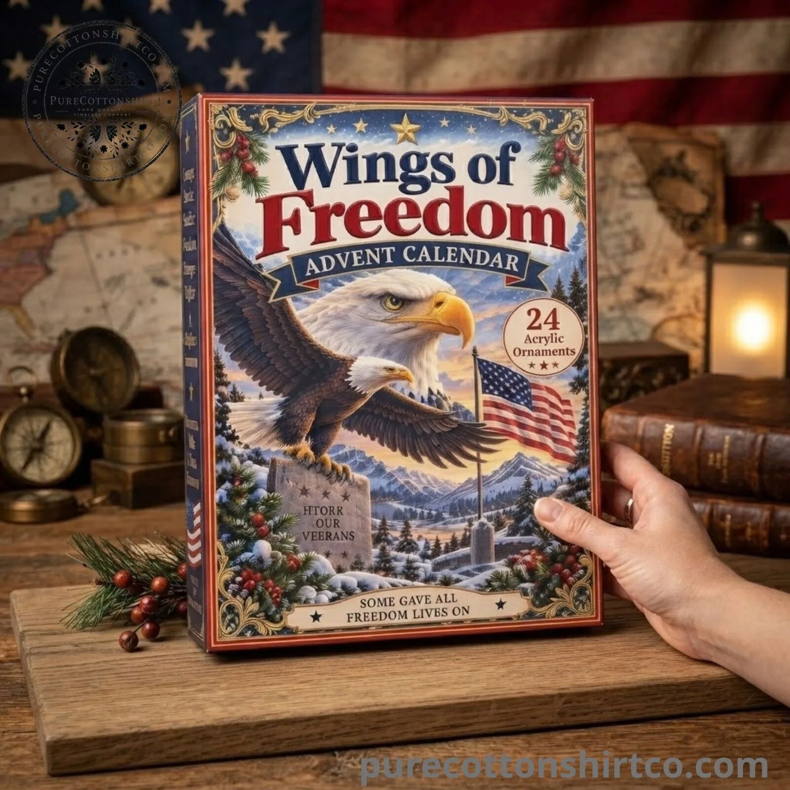 Wings of Freedom Christmas Advent Calendar - 24 Days 2D Flat Acrylic Ornaments Countdown Box 6 Wings of Freedom Christmas Advent Calendar - 24 Days 2D Flat Acrylic Ornaments Countdown Box