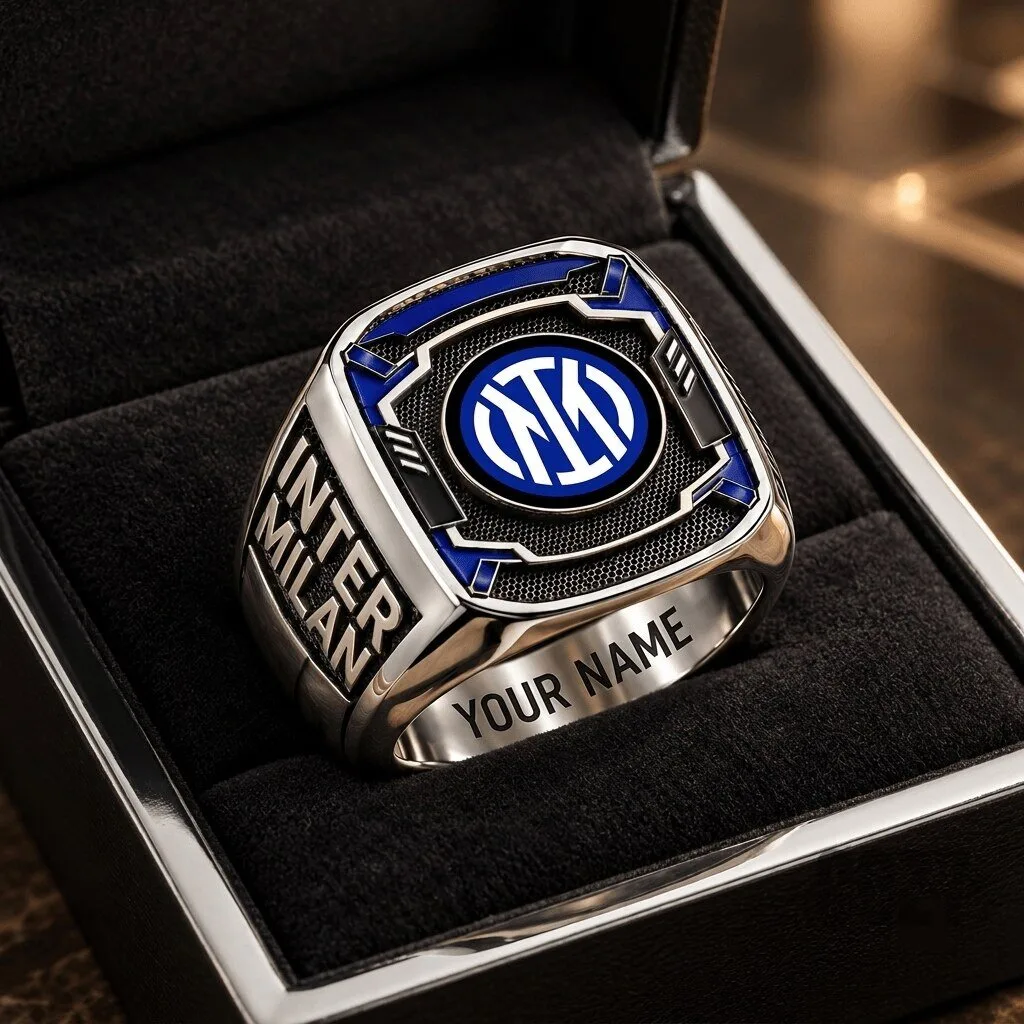 Inter Milan Football Club Custom Engraved Fan Ring