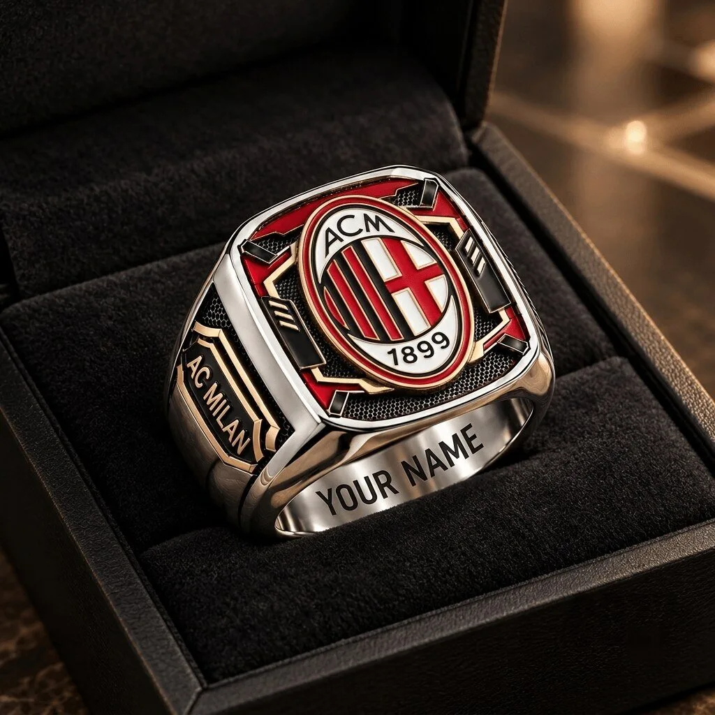 AC Milan Football Club Custom Engraved Championship Fan Ring
