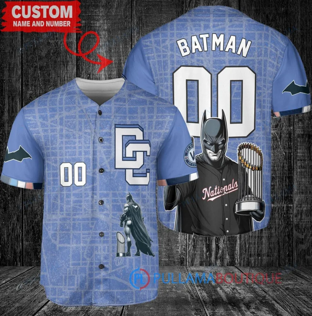 Batman Washington Nationals Baseball Jersey Custom Name and Number