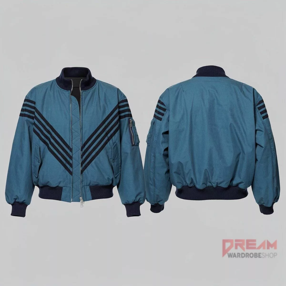 CORTIS Martin Edwards Garrix Style Blue Striped Bomber Jacket 2026 3 CORTIS Martin Edwards Garrix Style Blue Striped Bomber Jacket 2026
