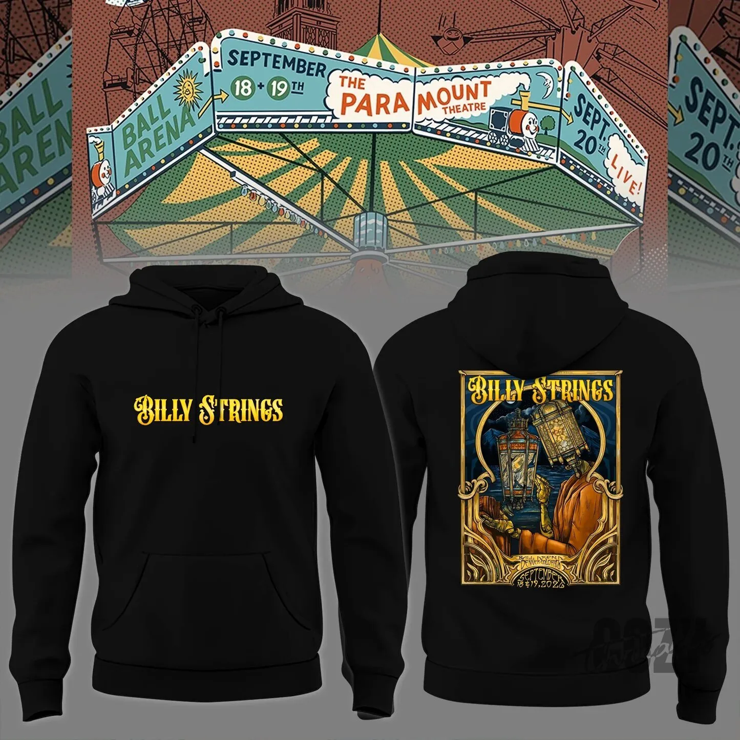 Billy Strings September 2026 Tour Paramount Theatre Concert Hoodie