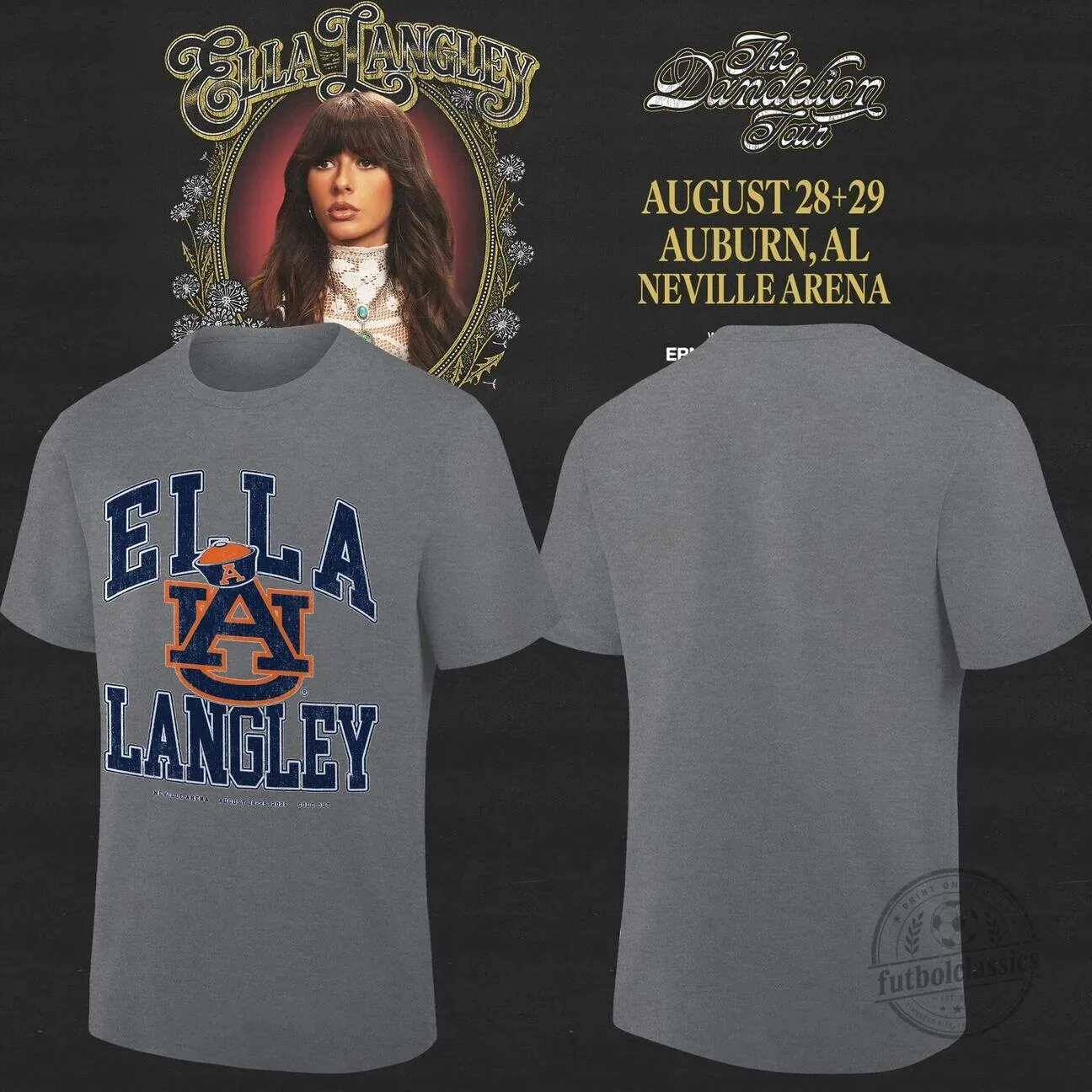Ella Langley Dandelion Tour T-Shirt at Neville Arena - Auburn Tigers