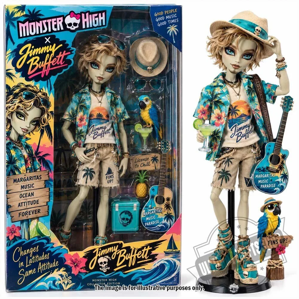 Mattel Monster High x Jimmy Buffett Collector Edition Fashion Doll 3 Mattel Monster High x Jimmy Buffett Collector Edition Fashion Doll