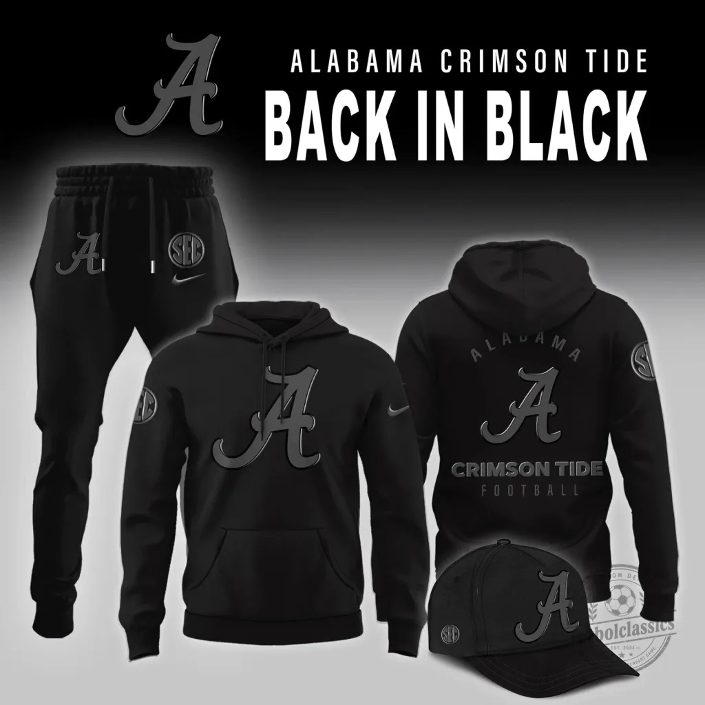 Alabama Crimson Tide Back In Black Football Hoodie Alabama Crimson Tide Back In Black Football Hoodie