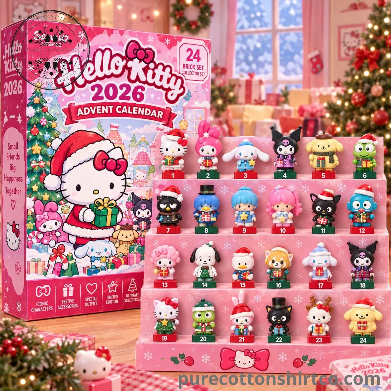 Hello Kitty 2026 Christmas Mini Lego Advent Calendar — 24 Brick