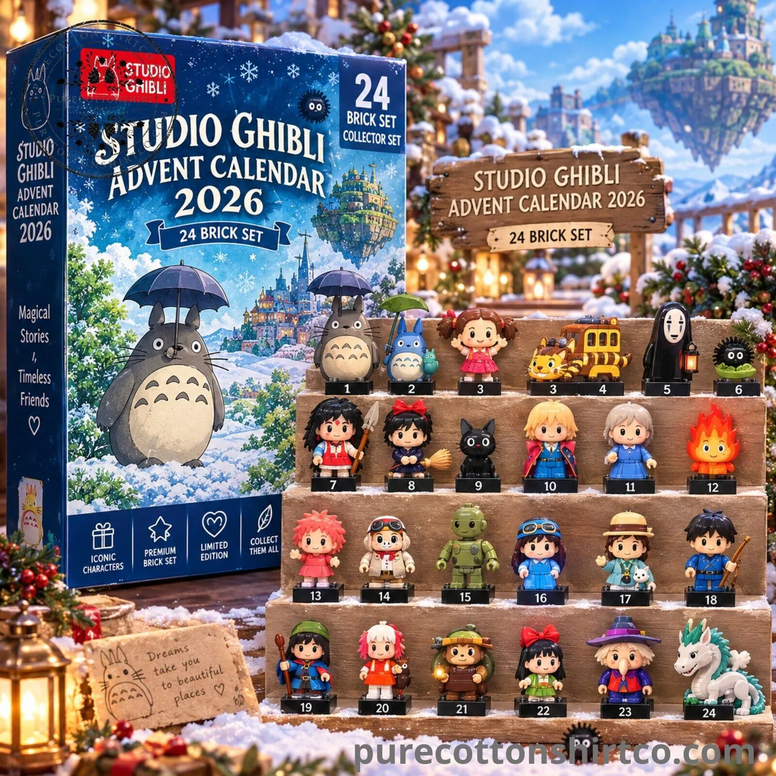 Studio Ghibli 2026 Christmas Mini Lego Advent Calendar — 24 Brick Set Collector Box