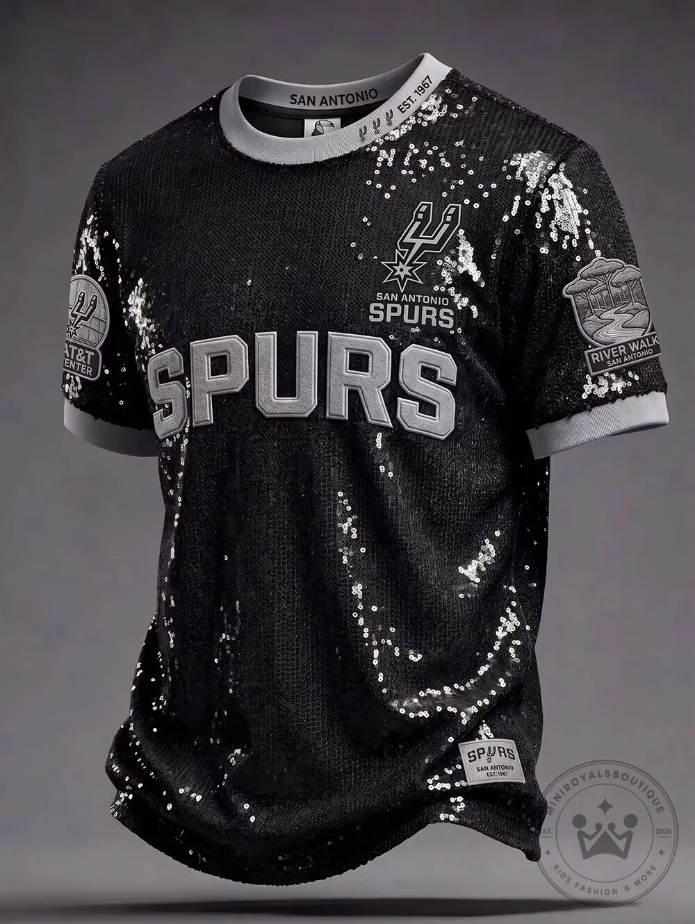 San Antonio Spurs Basketball Sequin Jersey for Men and Women