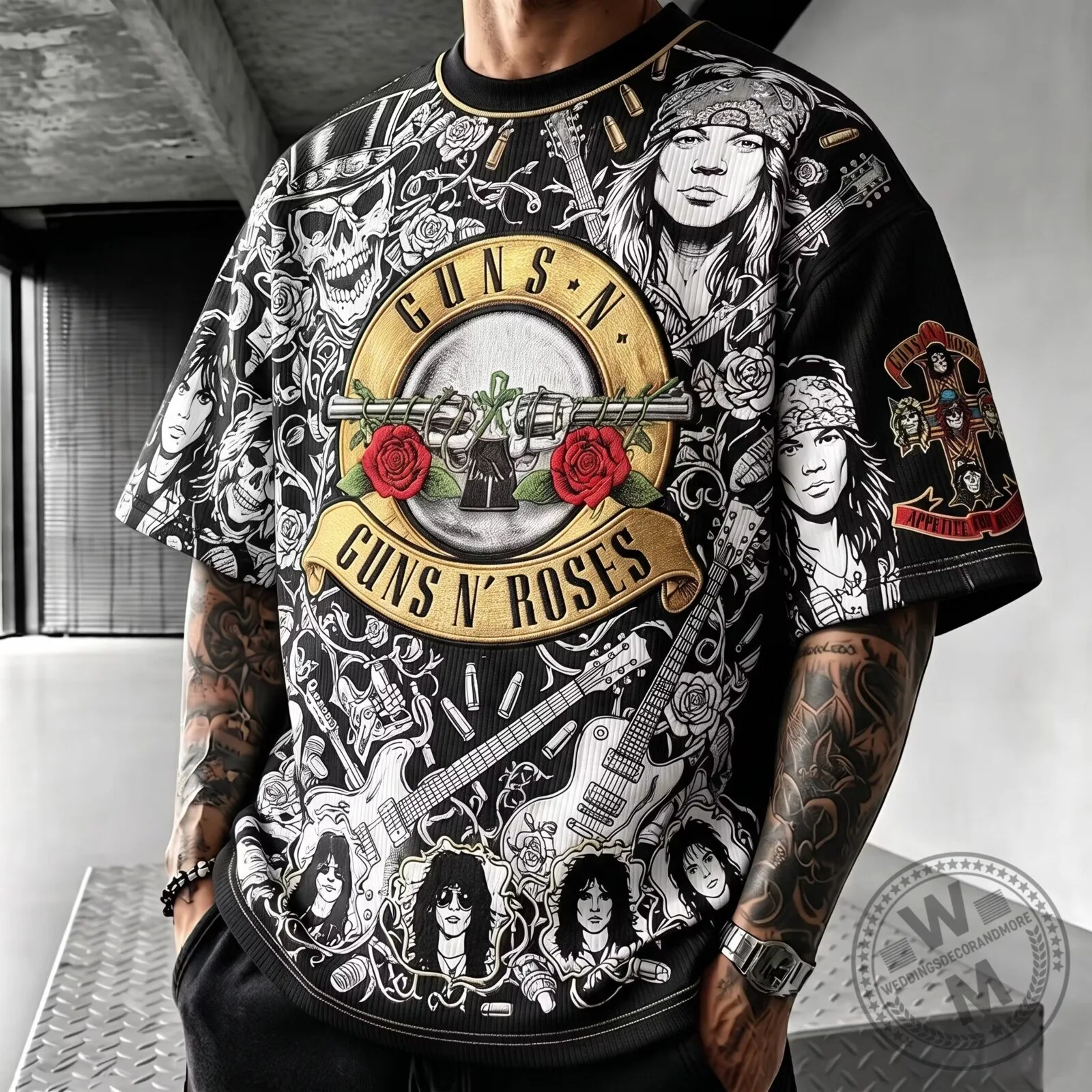Guns N' Roses Appetite For Destruction Band Logo Black T-Shirt