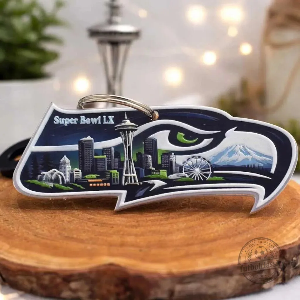 Seattle Seahawks Super Bowl LX 2026 Commemorative Keychain