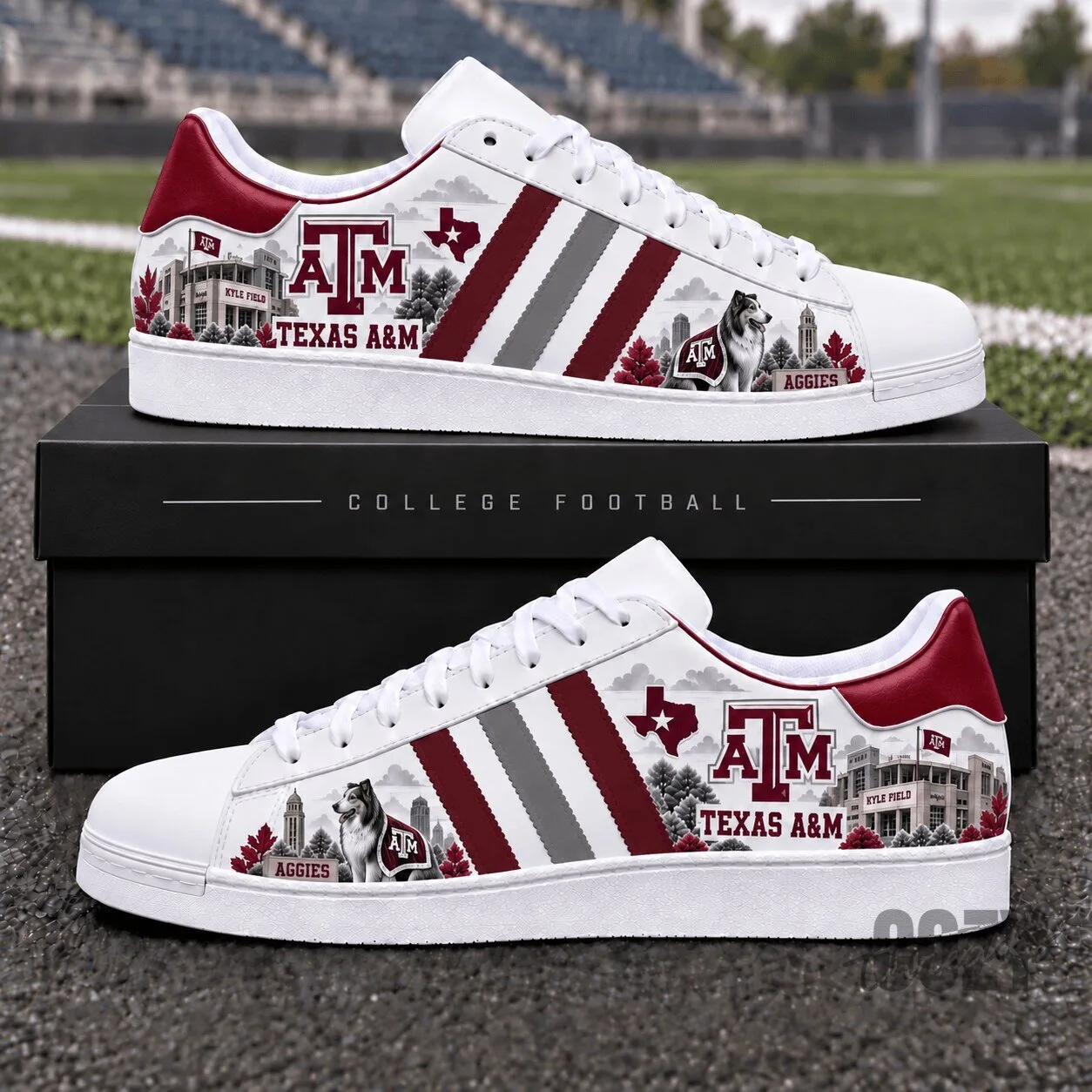 Texas A&M Aggies Kyle Field College Football Team Fan Shoes