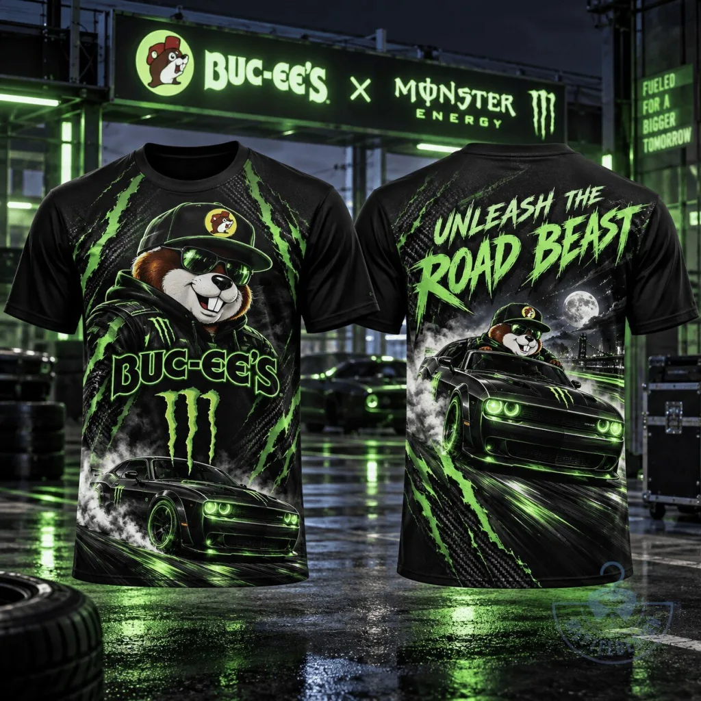 Buc-ee's Monster Energy Unleash The Road Beast T-Shirt Buc-ee's Monster Energy Unleash The Road Beast T-Shirt