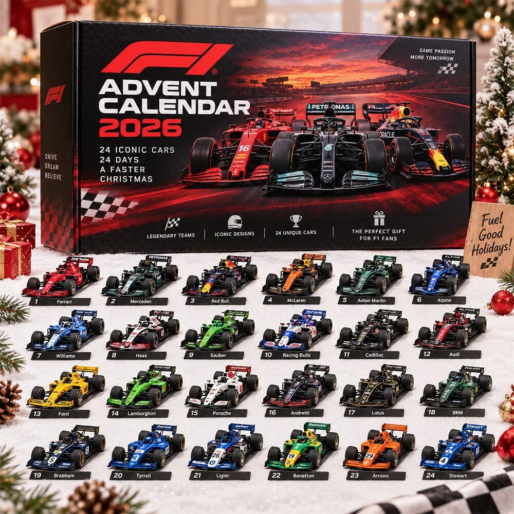 2026 F1 Advent Calendar Race Cars Christmas Countdown