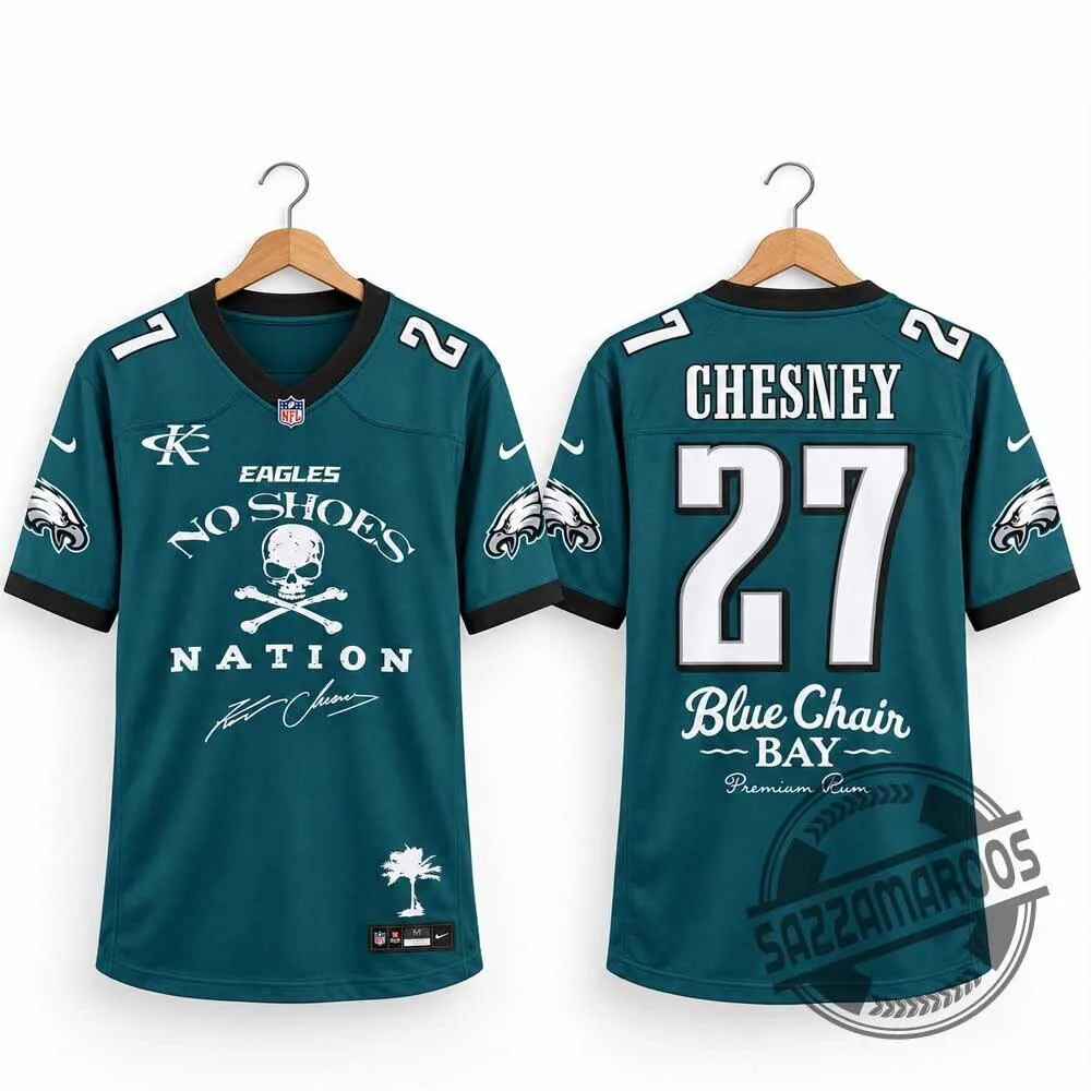 Kenny Chesney 2027 Tour Philadelphia Eagles No Shoes Nation Blue Chair Bay Rum Jersey 5 Kenny Chesney 2027 Tour Philadelphia Eagles No Shoes Nation Blue Chair Bay Rum Jersey