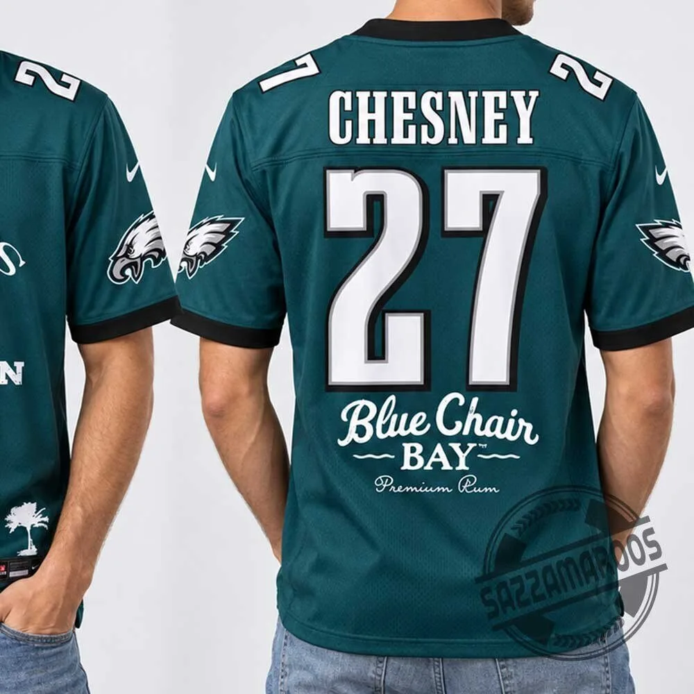 Kenny Chesney 2027 Tour Philadelphia Eagles No Shoes Nation Blue Chair Bay Rum Jersey 7 Kenny Chesney 2027 Tour Philadelphia Eagles No Shoes Nation Blue Chair Bay Rum Jersey