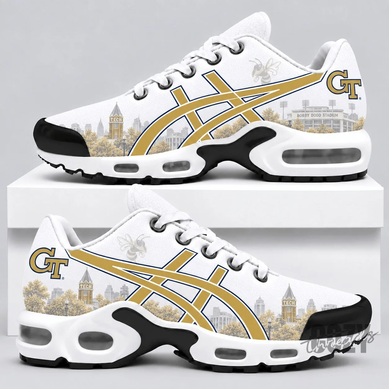 Georgia Tech Yellow Jackets Football Team Sports Fan Sneakers Shoes 1 Georgia Tech Yellow Jackets Football Team Sports Fan Sneakers Shoes