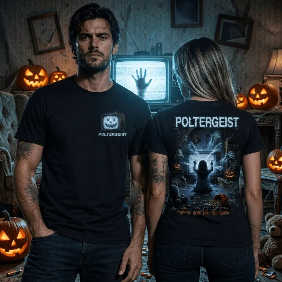 Poltergeist They're Here For Halloween Spooky Horror Movie T-Shirt