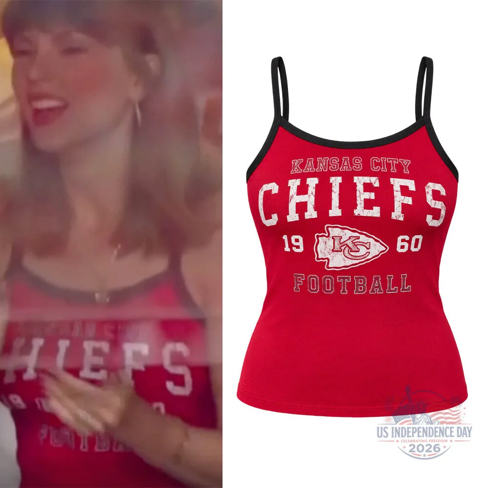 Taylor Swift Kansas City Chiefs 1960 Football Cami Tank Top Shirt 2026