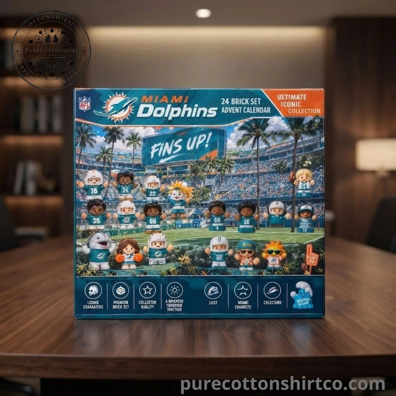 Miami Dolphins 2026 Christmas Mini Lego Advent Calendar - 24 Brick Set Collector Box 5 Miami Dolphins 2026 Christmas Mini Lego Advent Calendar - 24 Brick Set Collector Box
