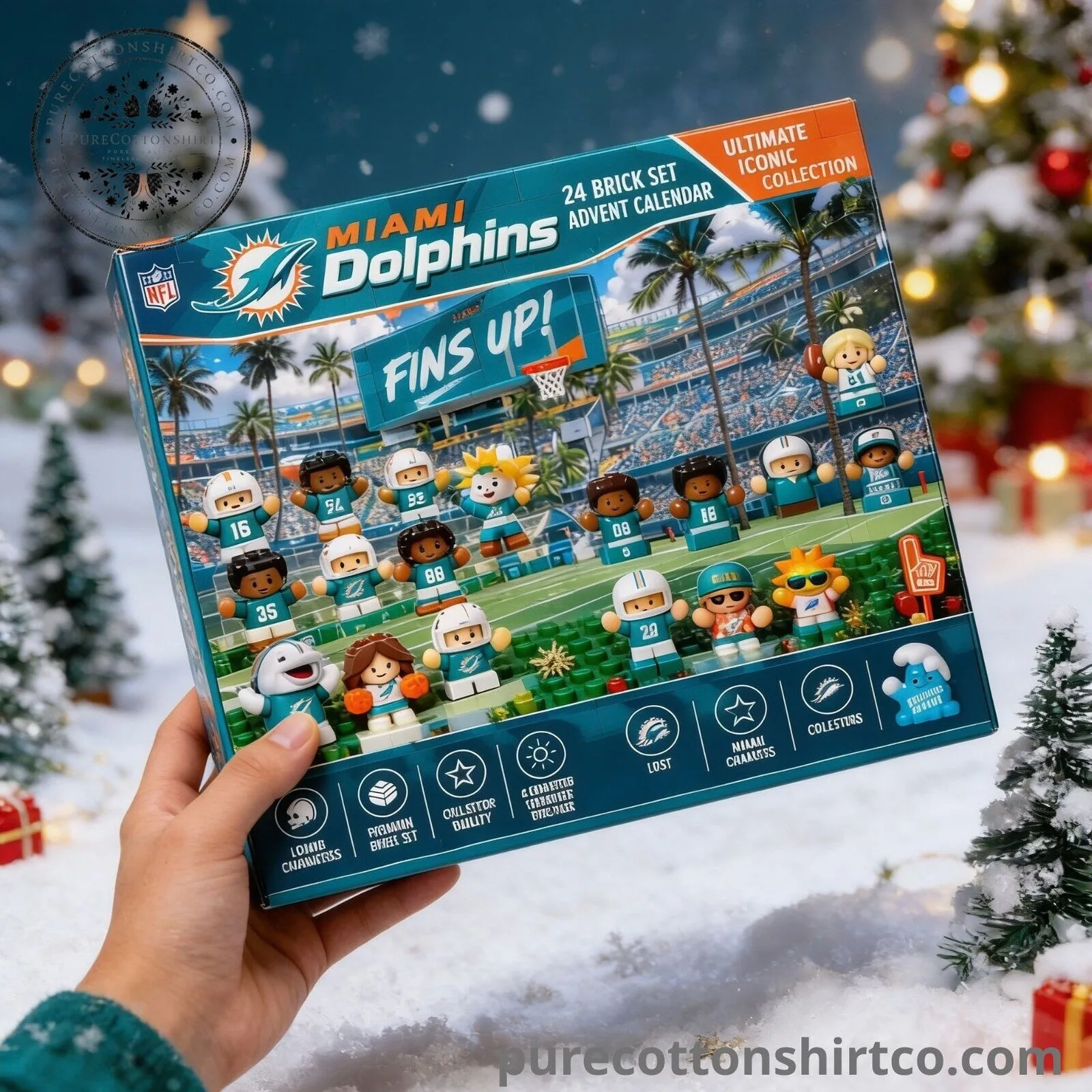Miami Dolphins 2026 Christmas Mini Lego Advent Calendar - 24 Brick Set Collector Box 6 Miami Dolphins 2026 Christmas Mini Lego Advent Calendar - 24 Brick Set Collector Box