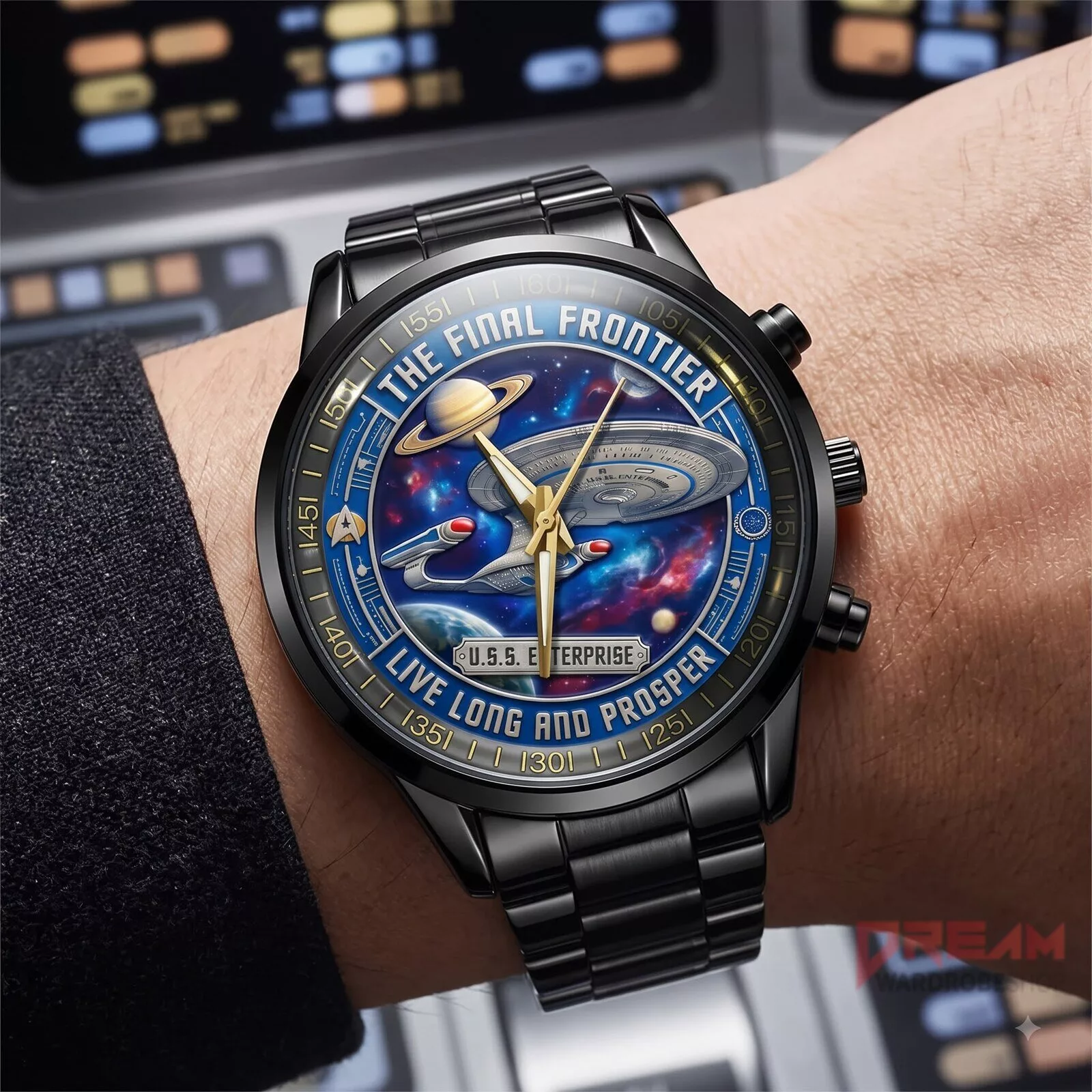 Star Trek 60th Anniversary 2026 Black Stainless Steel Watch 2 Star Trek 60th Anniversary 2026 Black Stainless Steel Watch